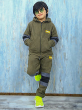 Boys Classic Green Polar Fleece Tracksuit